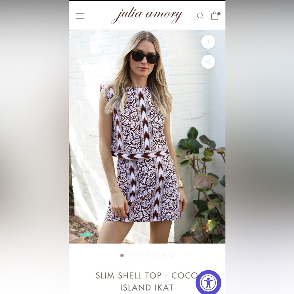 NWT Julia Amory Skirt and Top Set - Size small
